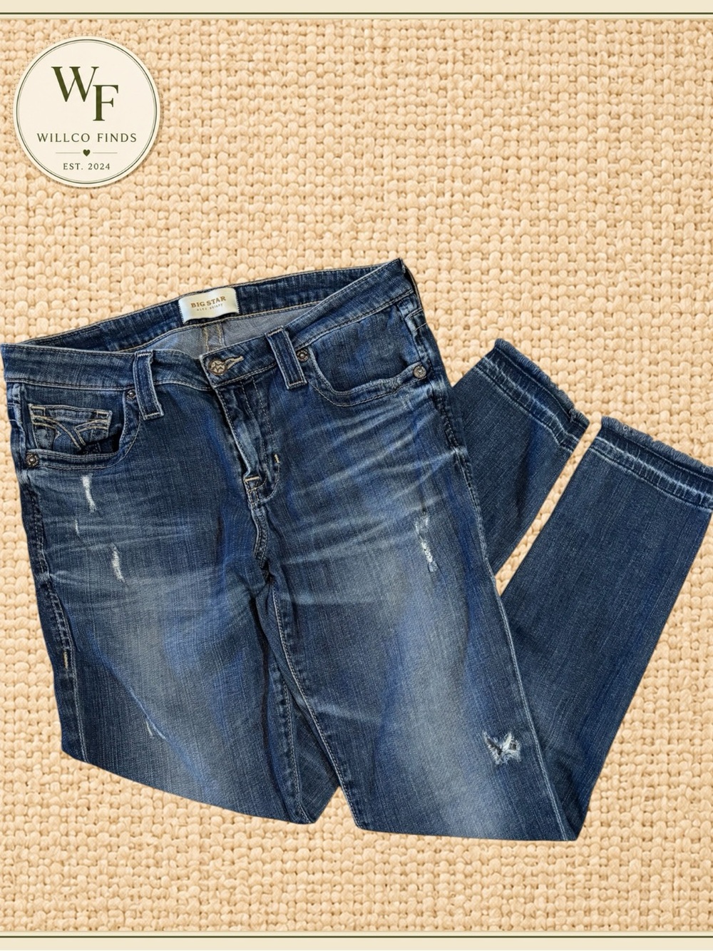 Big Star Alex Skinny Women’s Jeans Size 29S Distressed Medium Wash Stretch Denim